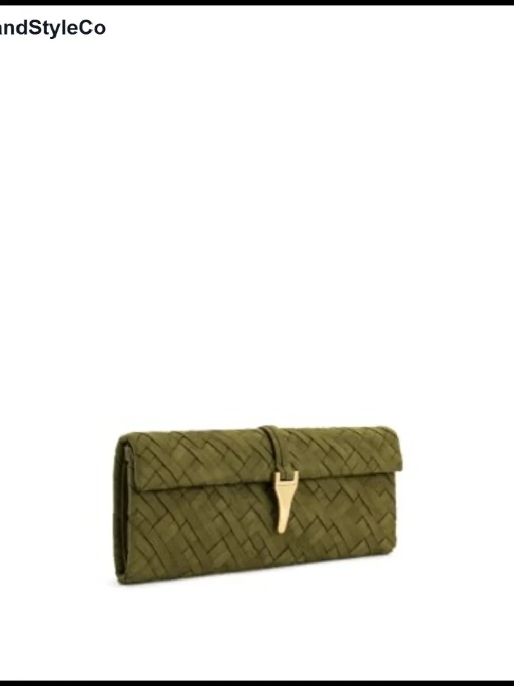 Woven Faux Suede Clutch Shoulder Bag Detachable Strap Evening